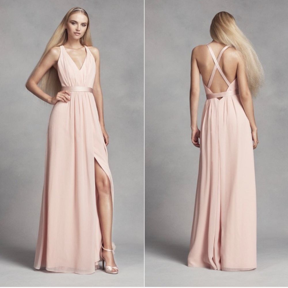 Light pink bridesmaids dress